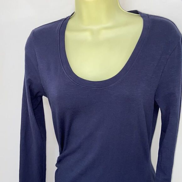 Anthropologie Sundry Dress Ruched Body Con Navy Blue Dress XS NWT~ - Picture 2 of 8